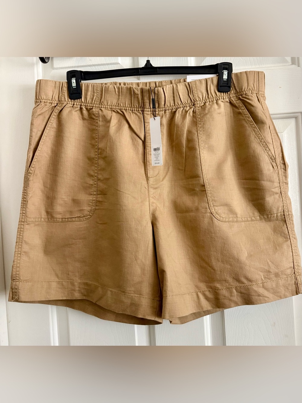 Linen Shorts Golden Brown
